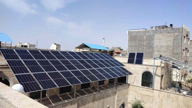 اجرای نیروگاه خورشیدی 66 کیلوواتی